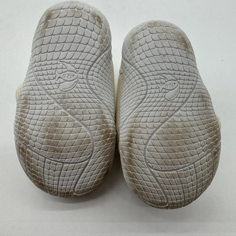 Infant Mesh Walking Shoes Cream Hook and Loop First Steps Sneakers Size 120